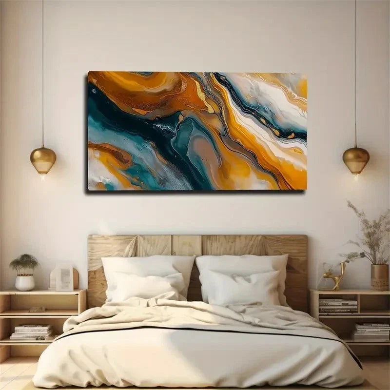 Abstract Liquid Bubble Texture Wall Art Canvas Office Home Room Framed 120x60cm