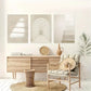 3pcs Minimal Neutral Soft Pathway Metal Print Ready to Hang Art