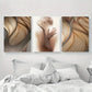 3pcs Abstract Flowing Curves Modern Design Metal Print Ready to Hang Art