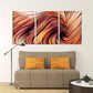 3pcs Gorgeous Petard Golden Brown Metal Print Ready to Hang Art