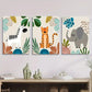 3pcs Zebra and lion elephant, watercolor style Wall Art Set Canvas Framed 40x60cm - High Quality Print 100% Australian Made Wall Canvas Ready to Hang
