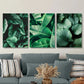 3pcs Emerald Green Banana Leaf Botanical Metal Print Ready to Hang Art