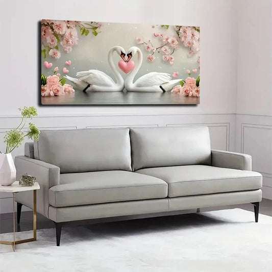 Bohemian Modern Light Wall Art canvas office home room framed 120x60cm