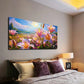 Sunlit Floral Gradient Pink Wall Art canvas office home room framed 120x60cm