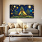 Nighttime Starry Sky Wall Art Canvas Office Home Room Framed 80x45cm