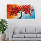 Abstract Red Leaves Tree Décor Wall Art Canvas Office Home Room Framed 120x60cm