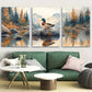3pcs Mallard Duck Pond National Park Metal Print Ready to Hang Art