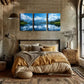 3pcs   Sky, White Clouds, Lake Wall Art Set Canvas Framed 40x60cm - High Quality Print 100% Australian Made Wall Canvas Ready to Hang