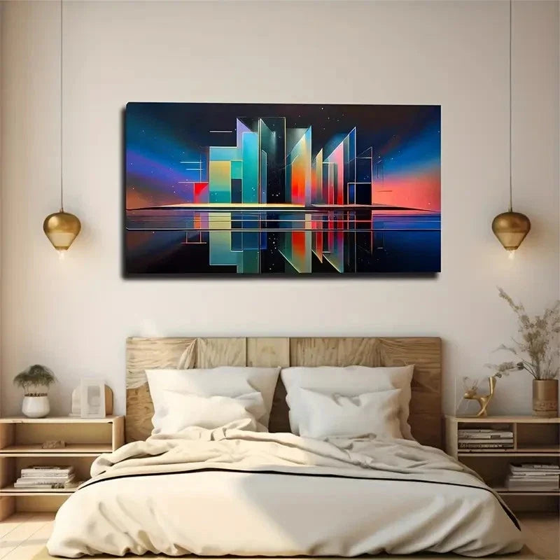 Vibrant Colorful Modern Décor Wall Art Canvas Office Home Room Framed 120x60cm