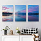3pcs Serene Sunset Reflections Modern Metal Print Ready to Hang Art
