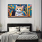 Charming Cartoon Kitten Décor Wall Art Canvas Office Home Room Framed 80x45cm