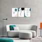 3pcs Enhancements Human Skeleton Geometric Metal Print Ready to Hang Art