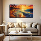 Vibrant Sunset Wall Art Canvas Office Home Room Framed 80x45cm