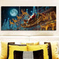 3pcs Festive Santa Claus Sleigh Ride Wall Art Set Canvas Framed 40x60cm - High Quality Print 100% Australian Made Wall Canvas Ready to Hang