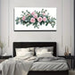 Minimalist Pink Roses Painting Wall Art canvas office home room framed 120x60cm