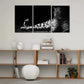 3pcs Animals Black and White Leopard Metal Print Ready to Hang Art