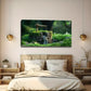 Bamboo Stream With Greenery Wall Art Canvas Office Home Room Framed 120x60cm