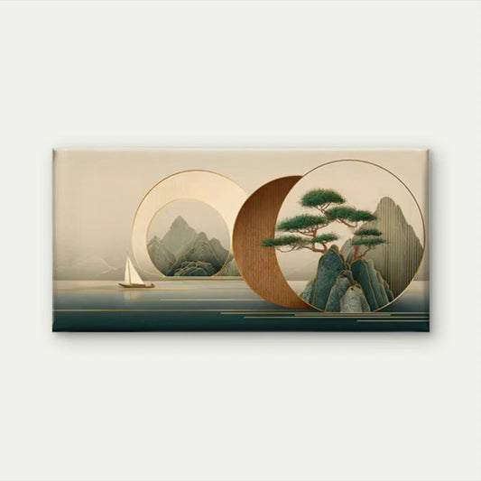 Chinese Nature Scenery Wall Art Canvas Office Home Room Framed 80x45cm