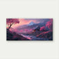 Tranquil Stream Landscape Wall Art Canvas Office Home Room Framed 120x60cm