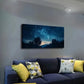 Night Sky Minimalist Realistic Wall Art Canvas Office Home Room Framed 120x60cm