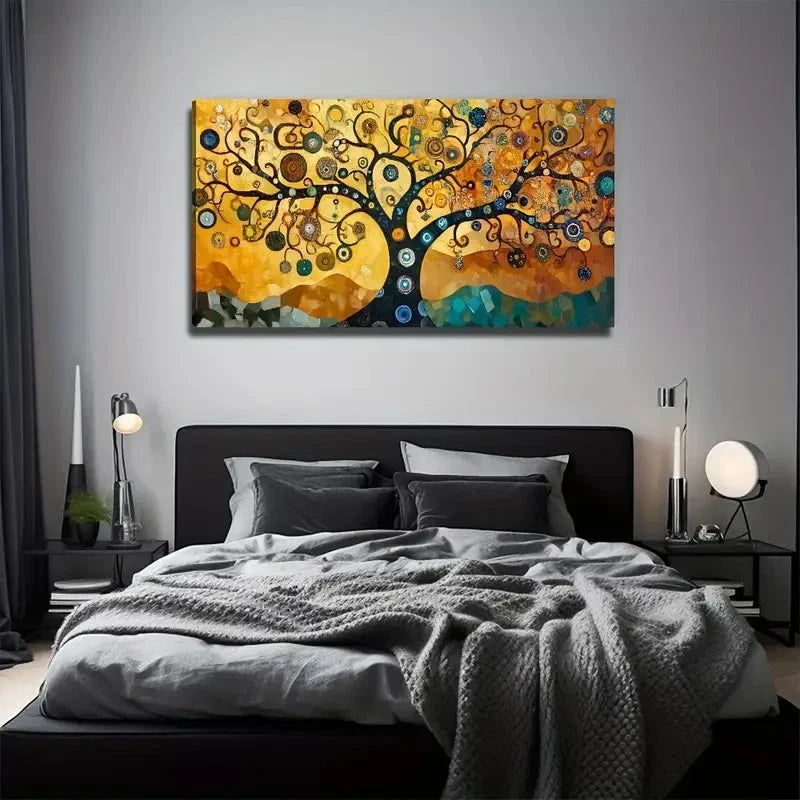The Tree Of Life Perfect Wall Art Canvas Office Home Room Framed 80x45cm