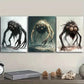 3pcs  Eye monster Art Painting Metal Print Ready to Hang Art