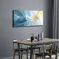 Fluid Blue And Yellow Design Wall Art canvas office home room framed 120x60cm