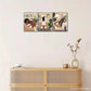 3pcs Black Girl Reading Tropical Plant Leaves Metal Print Ready to Hang Art