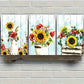3pcs Sunflower Art Vintage Dormitory Poster Metal Print Ready to Hang Art