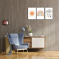 3pcs Elegant Flowers and Sun Decorative Poster Metal Print Ready to Hang Art