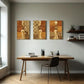 3pcs    Ethnic Ancient Dance Painting Pictures Painting Metal Print Ready to Hang Art