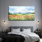Large Poppy Flowers Modern Wall Art Canvas Office Home Room Framed 80x45cm