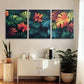3pcs Tropical Plants Metal Print Ready to Hang Art
