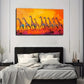 A Group Of Lovely Giraffes Wall Art Canvas Office Home Room Framed 80x45cm