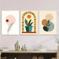 3pcs Abstract 3 Boho Style Paintings Wall Art Set Canvas Framed 40x60cm - High Quality Print 100% Australian Made Wall Canvas Ready to Hang