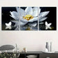 3pcs Dreamy for Lotus & Butterfly Flower Metal Print Ready to Hang Art