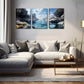 3pcs  Small Streams In The Mountains Wall Art Set Canvas Framed 40x60cm - High Quality Print 100% Australian Made Wall Canvas Ready to Hang