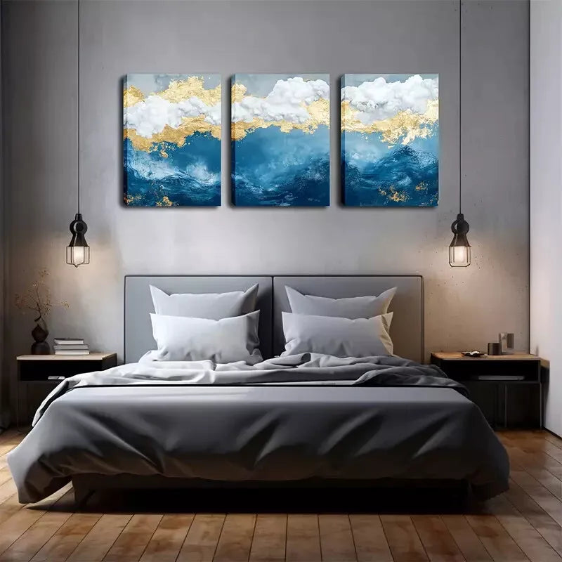 3pcs Good-Looking Artwork, Abstract Patterns Wall Art Set Canvas Framed 40x60cm - High Quality Print 100% Australian Made Wall Canvas Ready to Hang