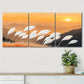3pcs Autumn Mountain Landscape Shine Perfect Wall Art Set Canvas Framed 40x60cm - High Quality Print 100% Australian Made Wall Canvas Ready to Hang