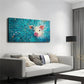 Modern Minimalist Pig in Floral Wall Art Canvas Office Home Room Framed 120x60cm