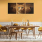 3pcs Orange Cat with Blue Eyes Metal Print Ready to Hang Art