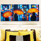 3pcs  Yellow Umbrella Luxurious Wall Art Set Canvas Framed 40x60cm - High Quality Print 100% Australian Made Wall Canvas Ready to Hang