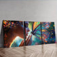 3pcs Featuring a Butterfly Resting on Woman' Face Wall Art Set Canvas Framed 40x60cm - High Quality Print 100% Australian Made Wall Canvas Ready to Hang