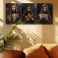 3pcs The Woman with the Card Metal Print Ready to Hang Art