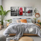 3pcs   Refreshing, Red Phone Booth And Bus,   Wall Art Set Canvas Framed 40x60cm - High Quality Print 100% Australian Made Wall Canvas Ready to Hang