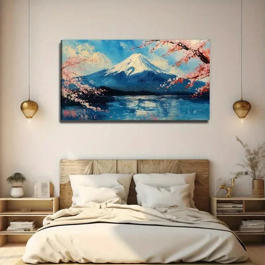 Famous Mount Fuji Suitable Wall Art Canvas Office Home Room Framed 120x60cm
