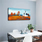Serene Countryside Church Wall Art Canvas Office Home Room Framed 120x60cm