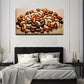Abstract Nut Pile Modern Wall Art Canvas Office Home Room Framed 80x45cm