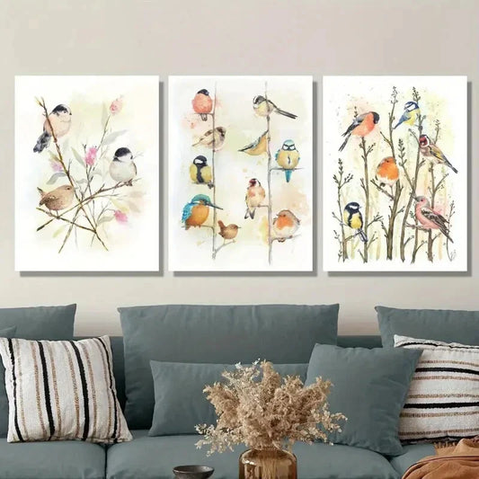 3pcs Vibrant Classic Modern Wall Art Set Canvas Framed 40x60cm - High Quality Print 100% Australian Made Wall Canvas Ready to Hang
