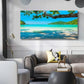 Vibrant Blue Sky wall canvas office home room framed 120x60cm